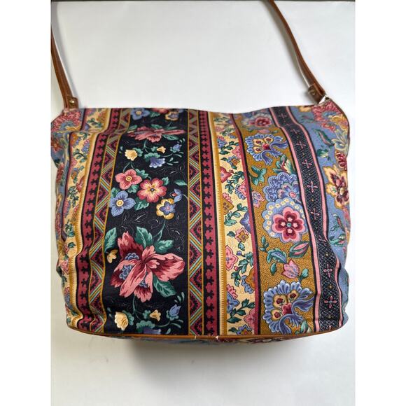 Richmark Vintage Floral Patchwork Crossbody Purse Made in USA Denim Retro Granny - Picture 5 of 13